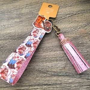 Western Boots Key Fob Wristlet